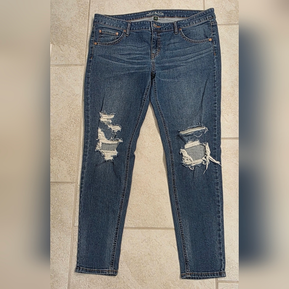 Wild Fable Skinny Jeans in Stretch Denim Size 16- Classic Blue Worn-in Look